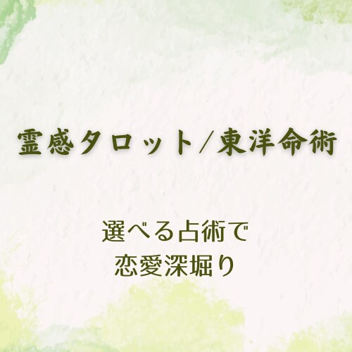霊感タロット/東洋命術◆あなたの恋愛を深掘りします 「今」の気持ちはタロット、「宿縁」は東洋命術で鑑定 イメージ1