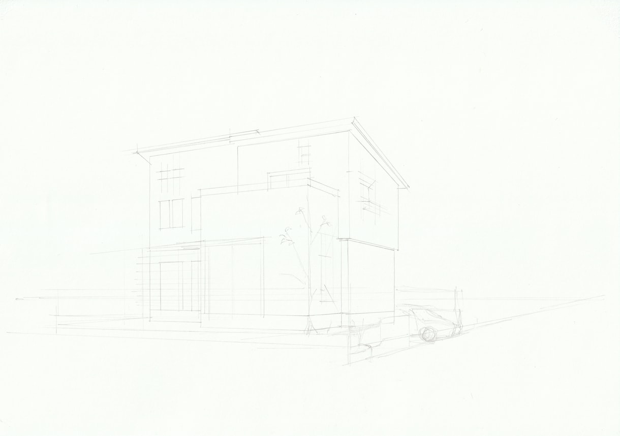 手描きの温もり！住宅や店舗の内外観パースを描きます 【一級建築士】温かみのある手描きパース、プレゼン即戦力に！ イメージ3