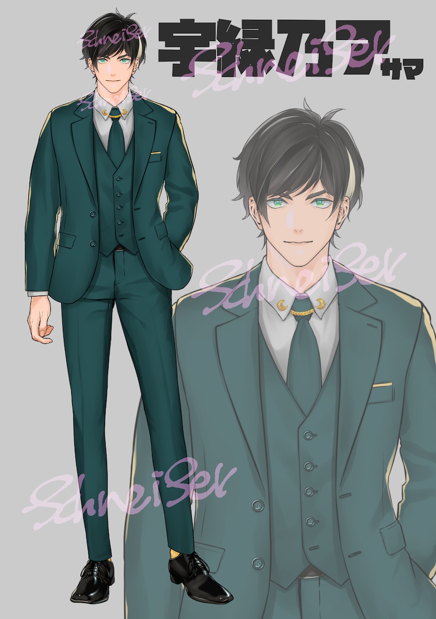 男前からイケメン、おじさん等幅広くキャラデザします Vtuber等へ！じっくり相談し納得のキャラクターを制作 イメージ8