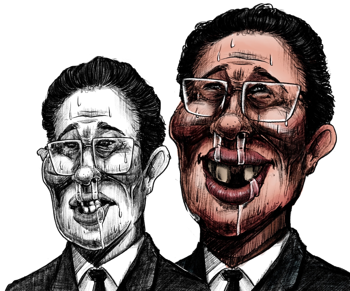 シュールで強烈な漫画太郎風似顔絵を描きます 此処ぞという時にインパクトのある人物画は如何でしょうか^o^ イメージ3