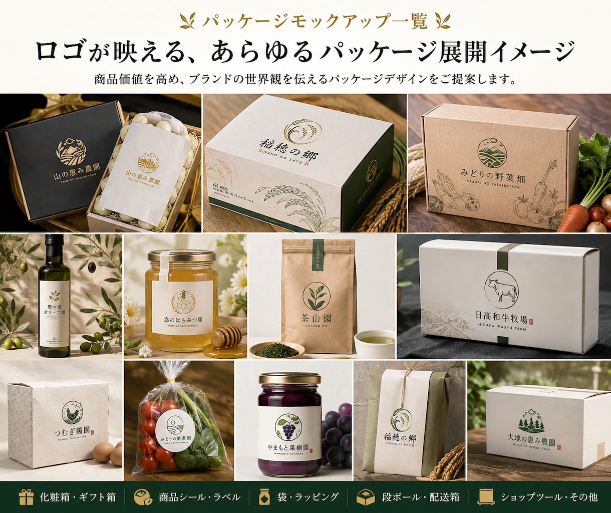 農家・農園・農産物専門のロゴを10案制作します 農業専門だから伝わる。選べる10案でブランドづくり イメージ8