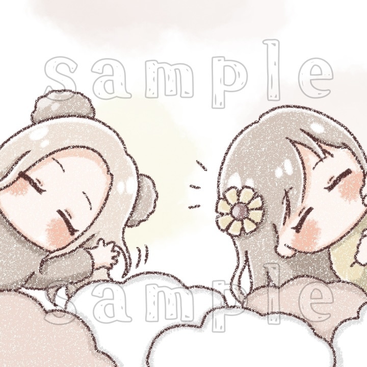 クレヨン風ゆるふわイラスト制作します 自分だけのアイコン、待受、トーク背景を★多様性あり！ イメージ4