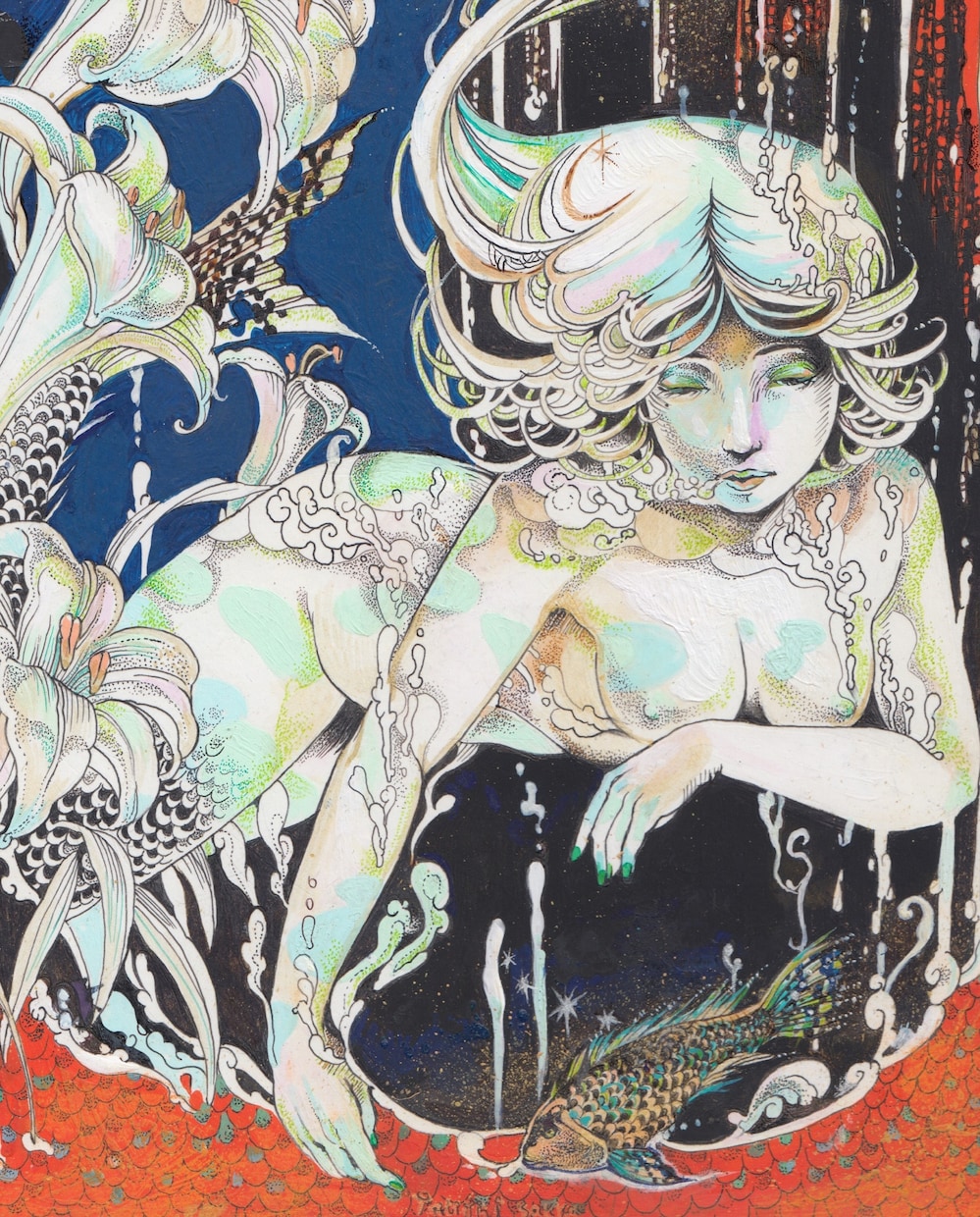 繊細な線描でクオリティの高い一枚絵を制作します ペン画、カラー、データ納品対応 イメージ2