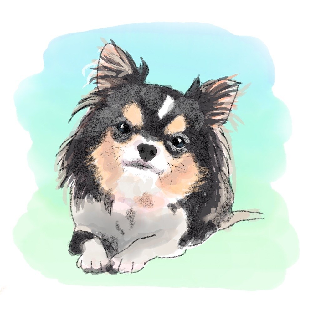 水彩画風デジタルでペットを描きます かわいいペットアイコンを作成します！ イメージ7