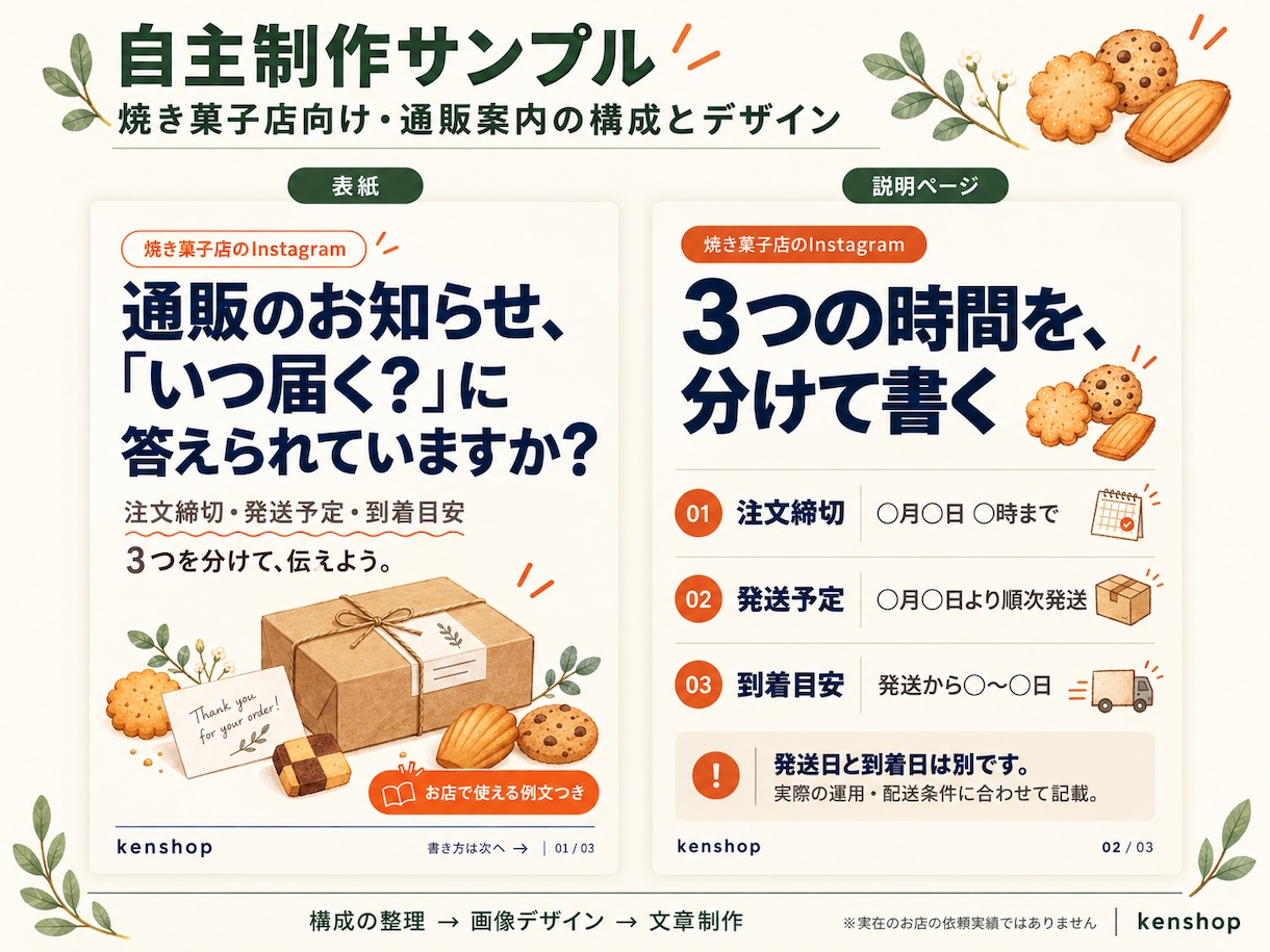 お店のInstagram投稿を月4本制作します 商品写真から構成・画像・文章まで。月1回の振り返り付き イメージ2