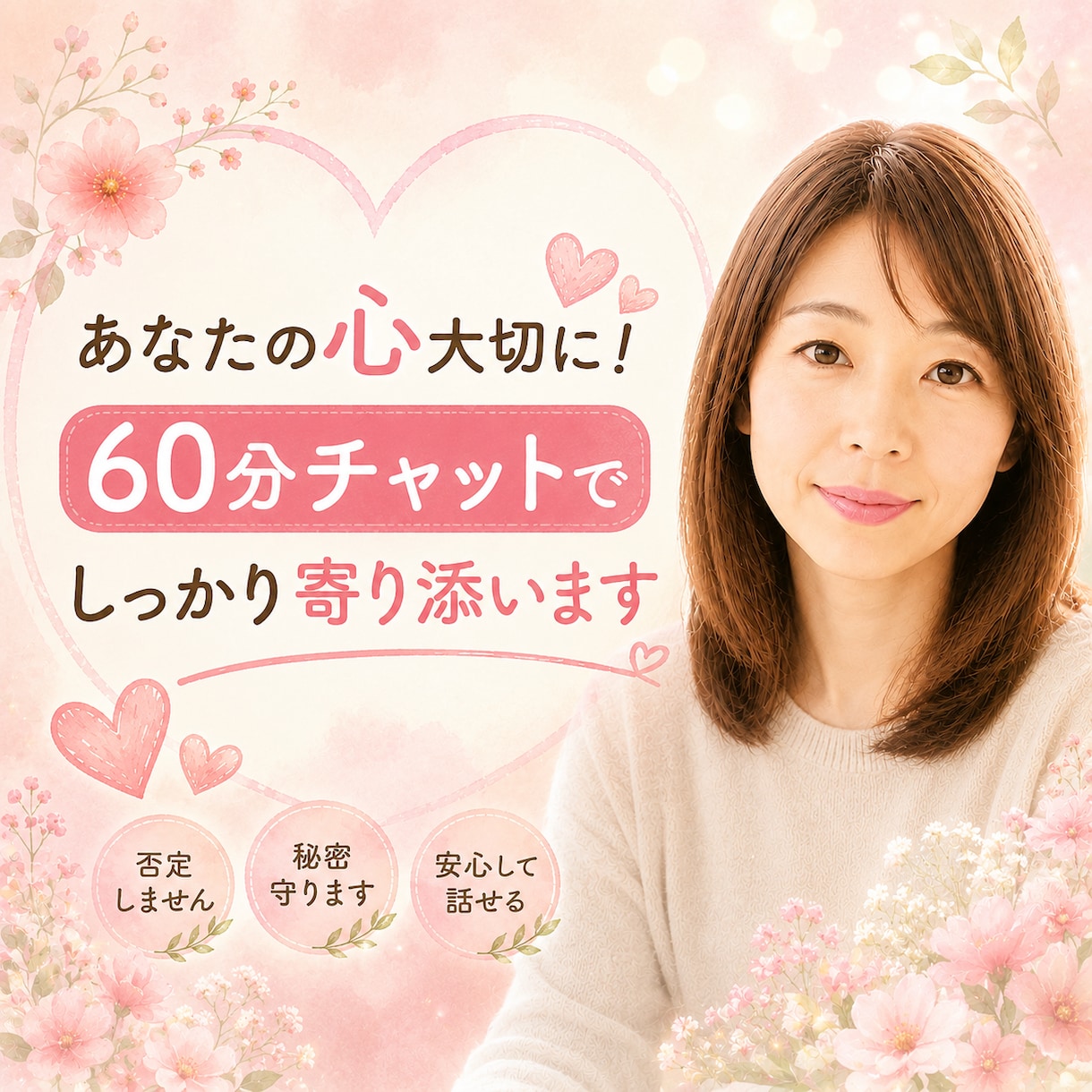 60分チャットで、子育ての悩み丸っと受け止めます 子育て/ママ友/思春期/受験/友達関係/不登校　今すぐどうぞ イメージ1