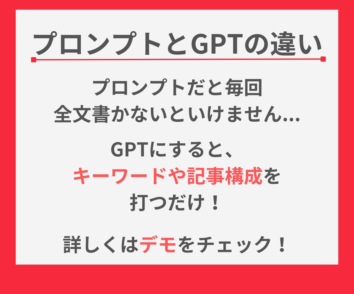 ブログ記事作成のプロンプトを最短即日でお届けします 【デモあり！】6つのGPTで最高のライターをゲットできます！ イメージ5