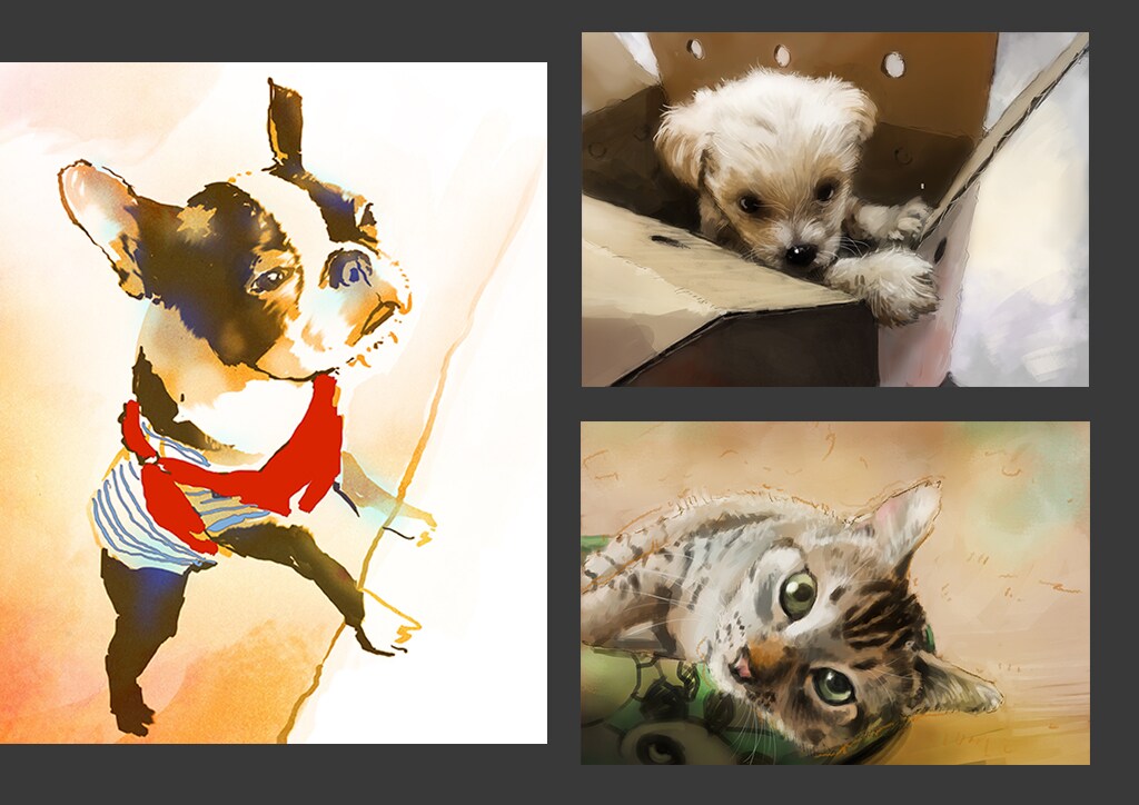 ペットの肖像画描きます 大切な方へのプレゼントにもどうぞ イメージ1