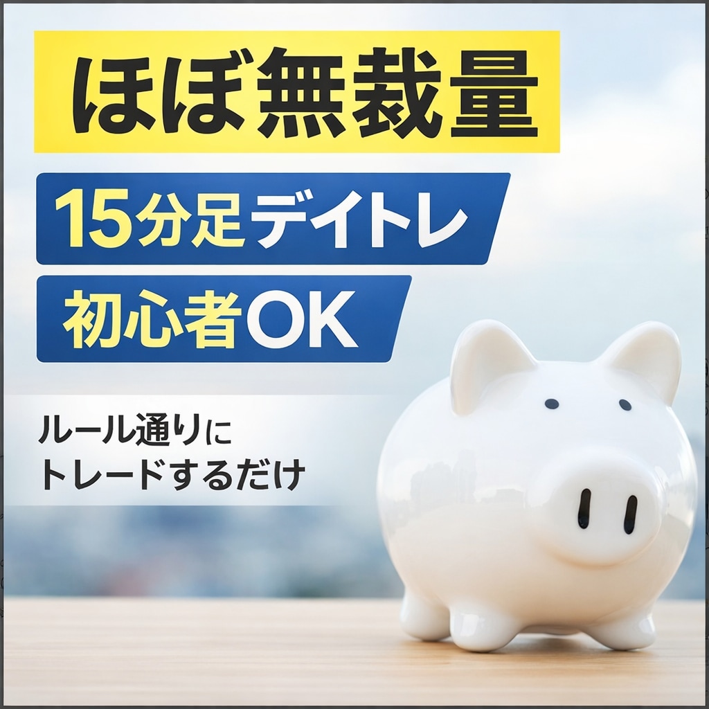 ほぼ無裁量の15分足FXデイトレ手法教えます ルール通りにトレードするシンプル手法！ イメージ1
