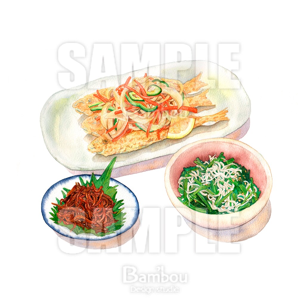 商用利用OK！ 水彩で【料理】のイラスト描きます 写真とは一味違う手描きイラストの温かみが食欲をそそります イメージ5