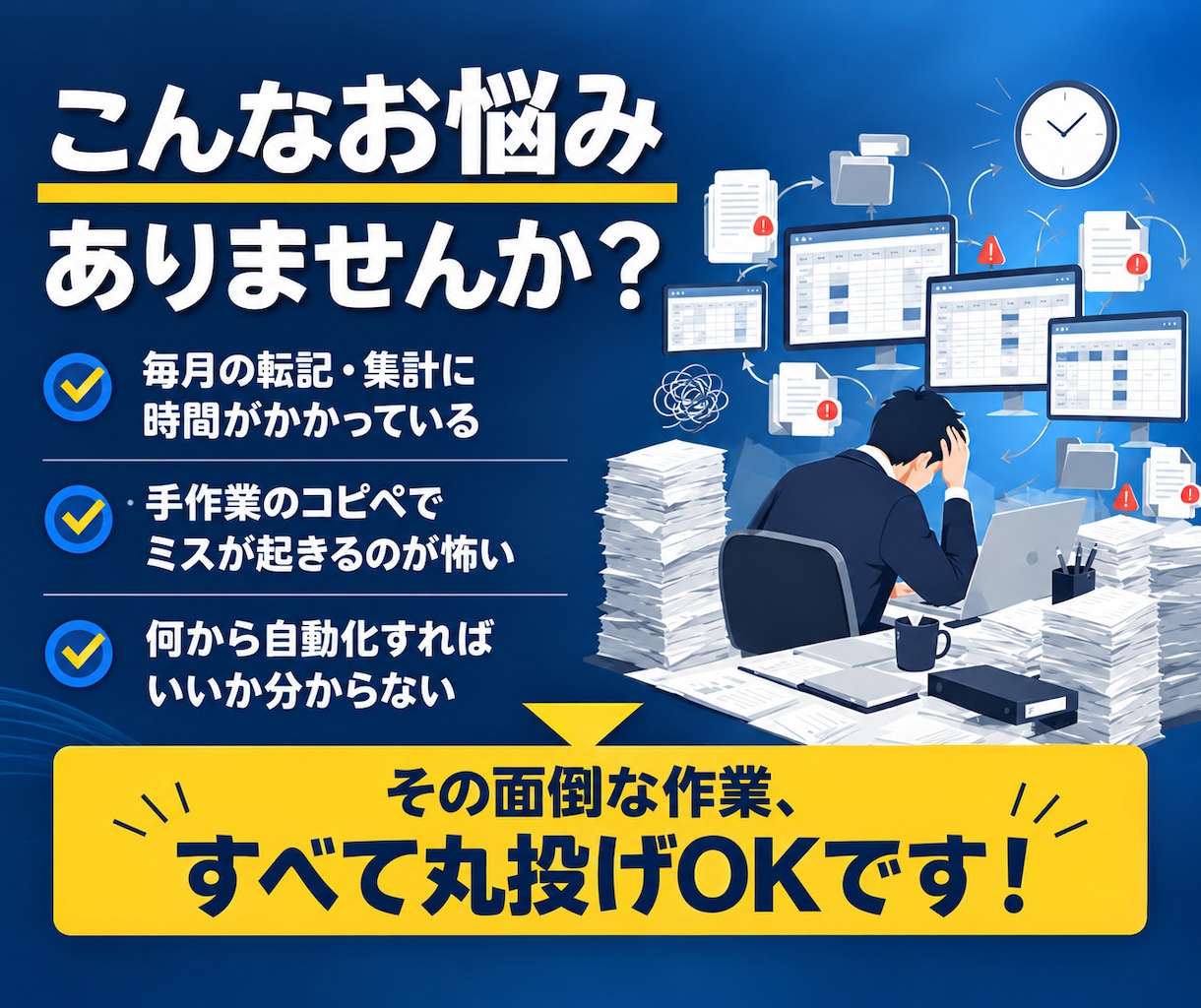 初心者歓迎！Excel作業を丸投げで自動化します コード開示＆修正2回無料！バグのない設計で安心の丸投げ対応 イメージ2