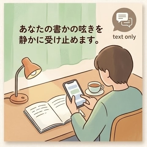 まとまらない愚痴歓迎◎人見知りが静かに寄り添います うまく書けなくて大丈夫。あなたの呟きを静かに受け止めます。 イメージ4