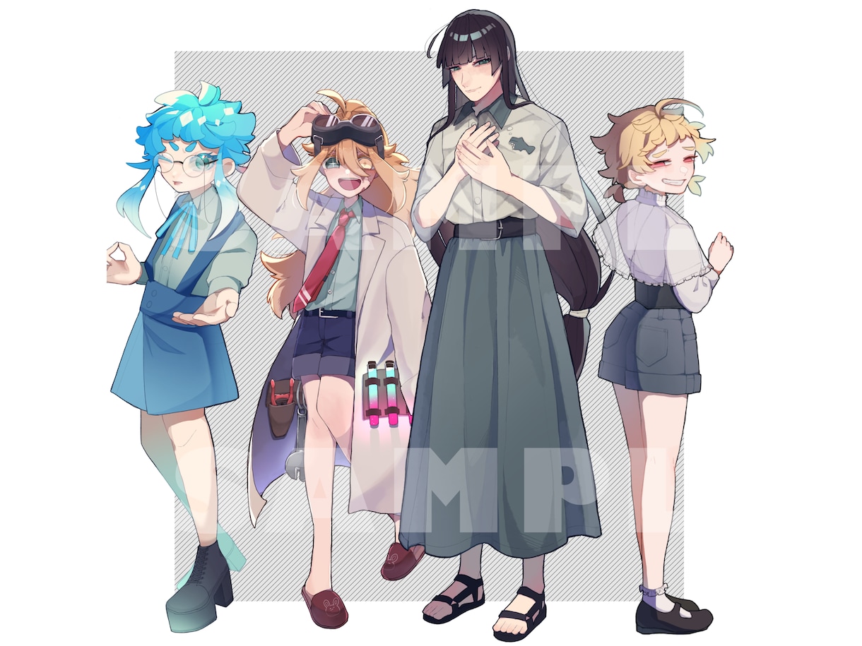 TRPGなどの立ち絵キャラクター制作します 可愛らしいキャラクターに仕上げます イメージ1