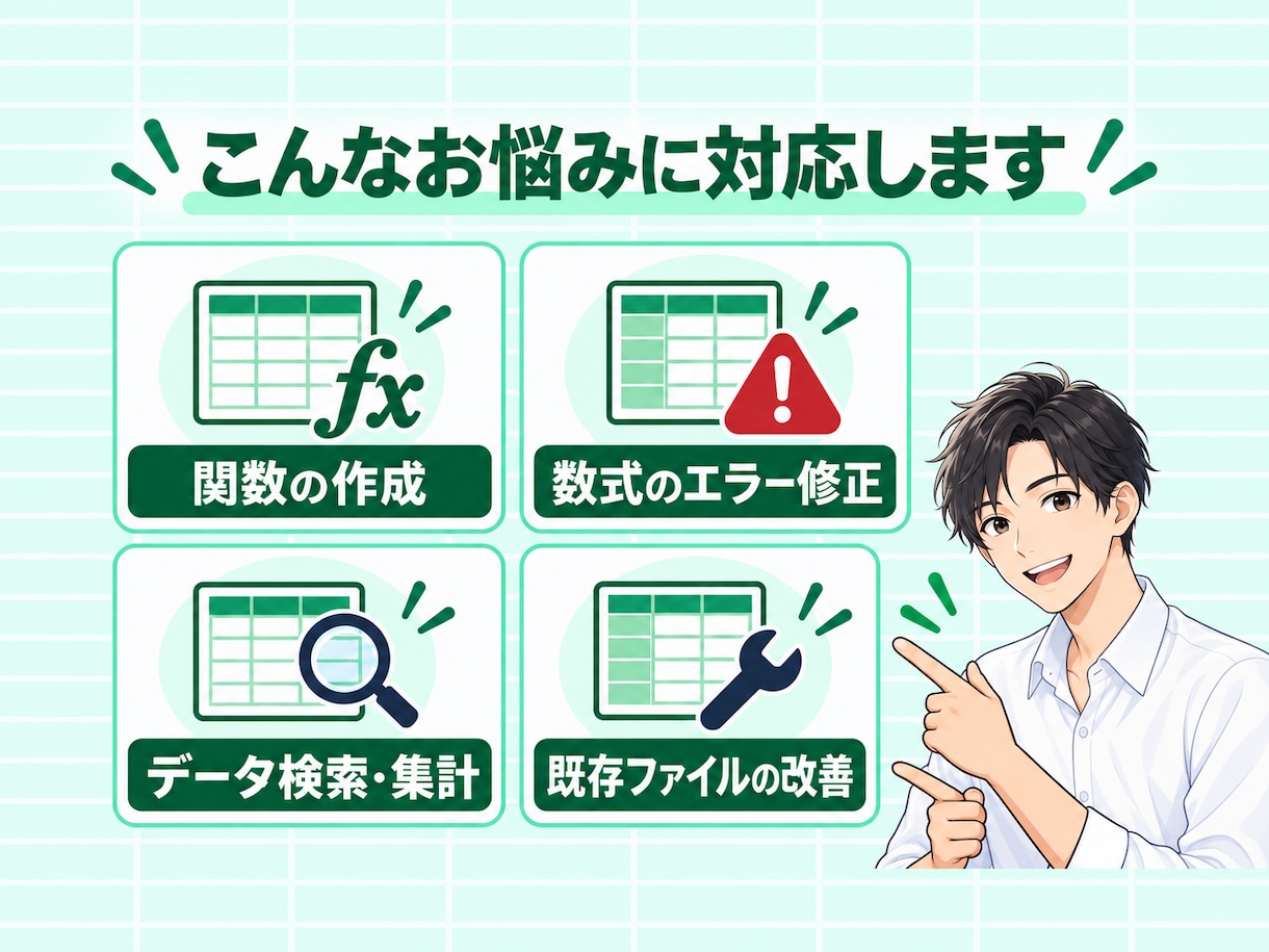 Excel関数の作成・エラー修正をお手伝いします 複雑な数式やうまく動かない関数を分かりやすく解決します イメージ2