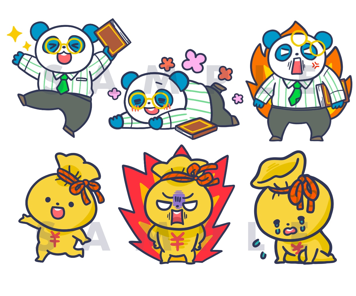販売実績1000件超★ゆるかわシュールな絵描きます 小物無料・修正無制限！いろんな表情はお任せください！ イメージ12