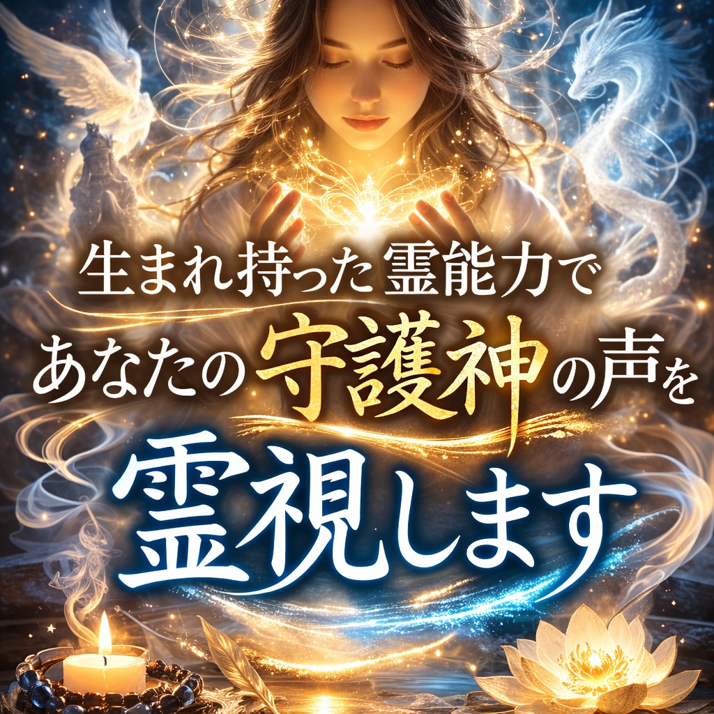 生まれ持った霊能力であなたの守護神の声を霊視します あなたの今世の使命・天命・宿命・運命・守護神様の言葉伝えます イメージ1