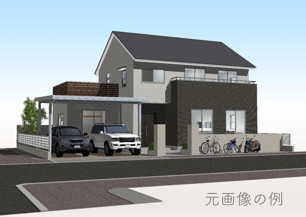 手描き風パースならではの味わいを表現します 無機質なＣＧなどに温もりを与えます イメージ3