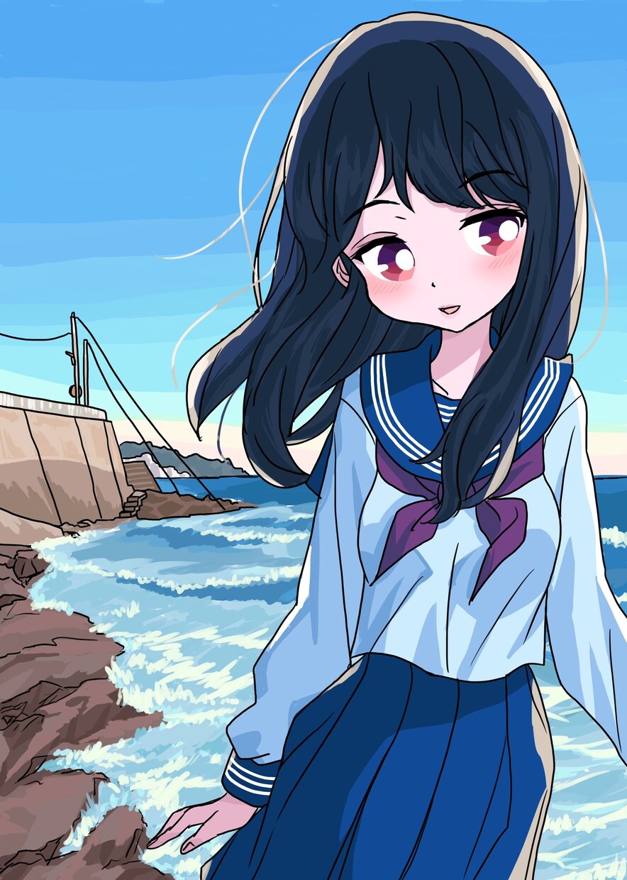 背景つき女の子イラストを描きます キャラ＋背景を作画したイラストを描きます！使用用途は自由です イメージ3