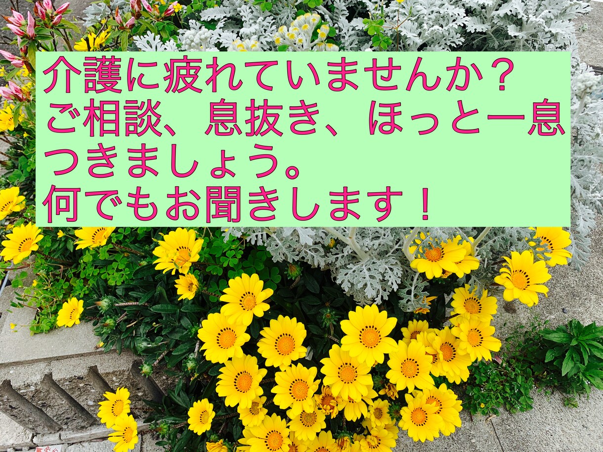 初めての介護。何からどうしたら？お話し伺います 頑張り過ぎない、でも優しい介護を目指したい方へ。 イメージ1