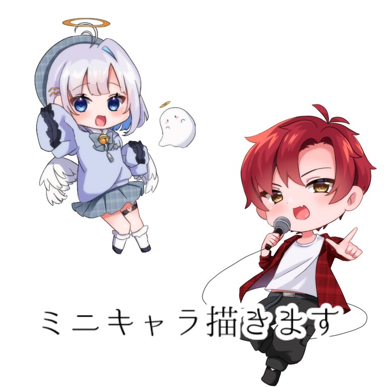 3名様限定 お安くミニキャラ制作します 配信やグッズ等でお使いください イメージ1
