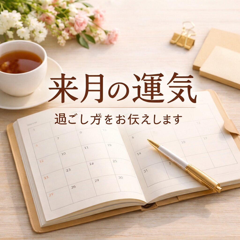来月の運気と過ごし方をやさしくお伝えします 今の流れを知り前向きに過ごすヒントを イメージ1