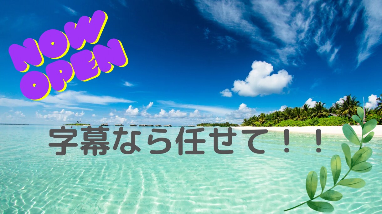 安価で字幕挿入を誤字なく承ります 10分以上に及ぶ動画でも誤字なく字幕を挿入できます。 イメージ1