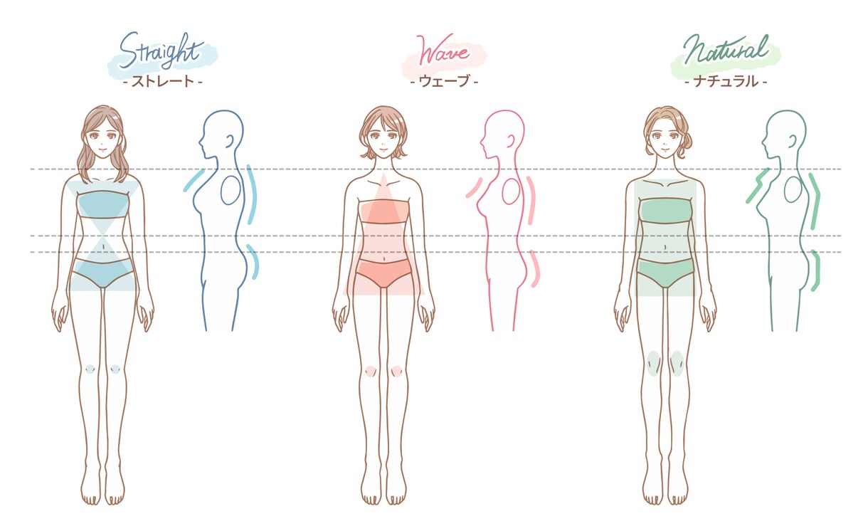 骨格診断3タイプ診断します とにかく3タイプ、ストレート、ウェーブ、ナチュラルを知りたい イメージ1