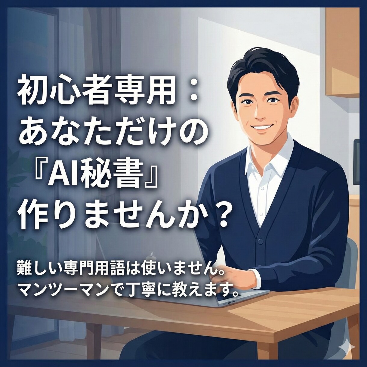 初心者でも大丈夫。専用ChatGPTがつくれます あなた専用のAI秘書を作るChatGPT伴走講座 イメージ1