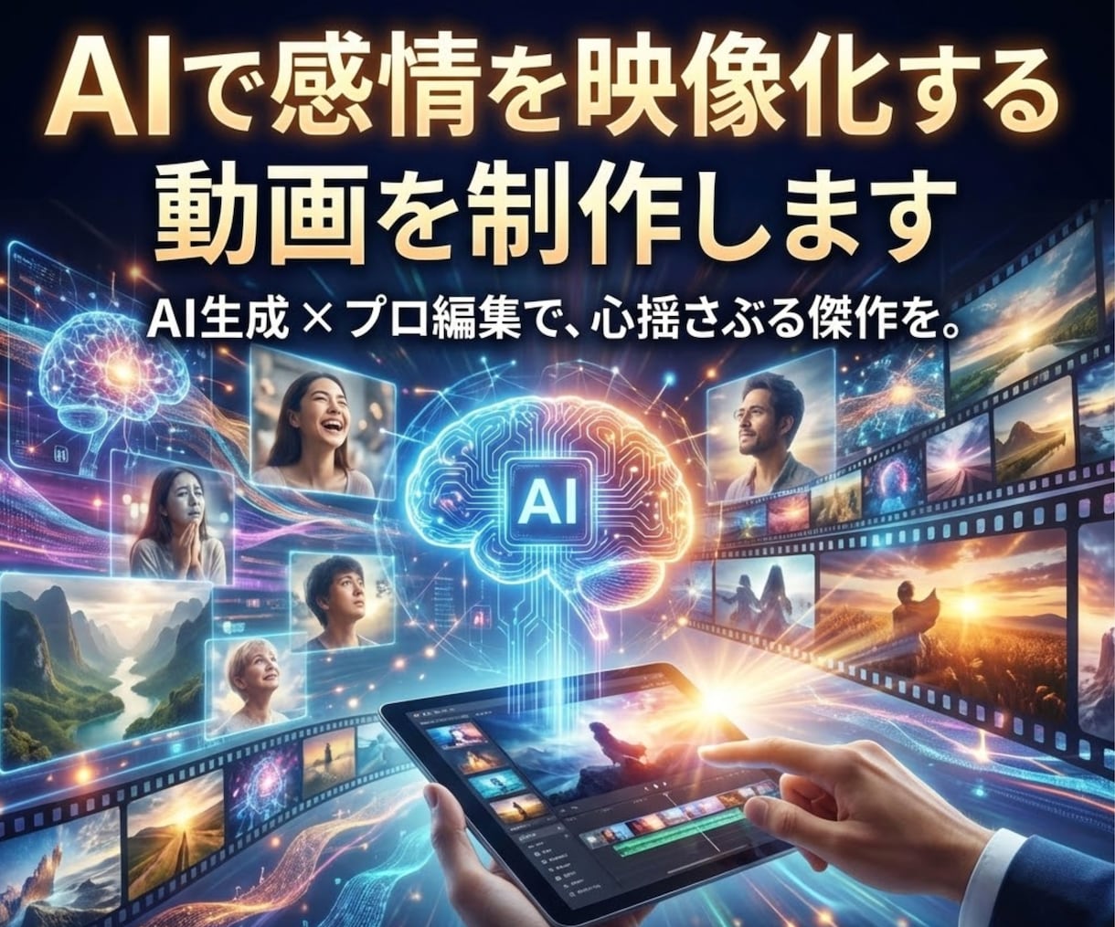 AI×MV|心を震わすドラマチックな映像を作ります 楽曲の感情を視覚化！心を揺さぶるドラマチックに歌う映像 イメージ1
