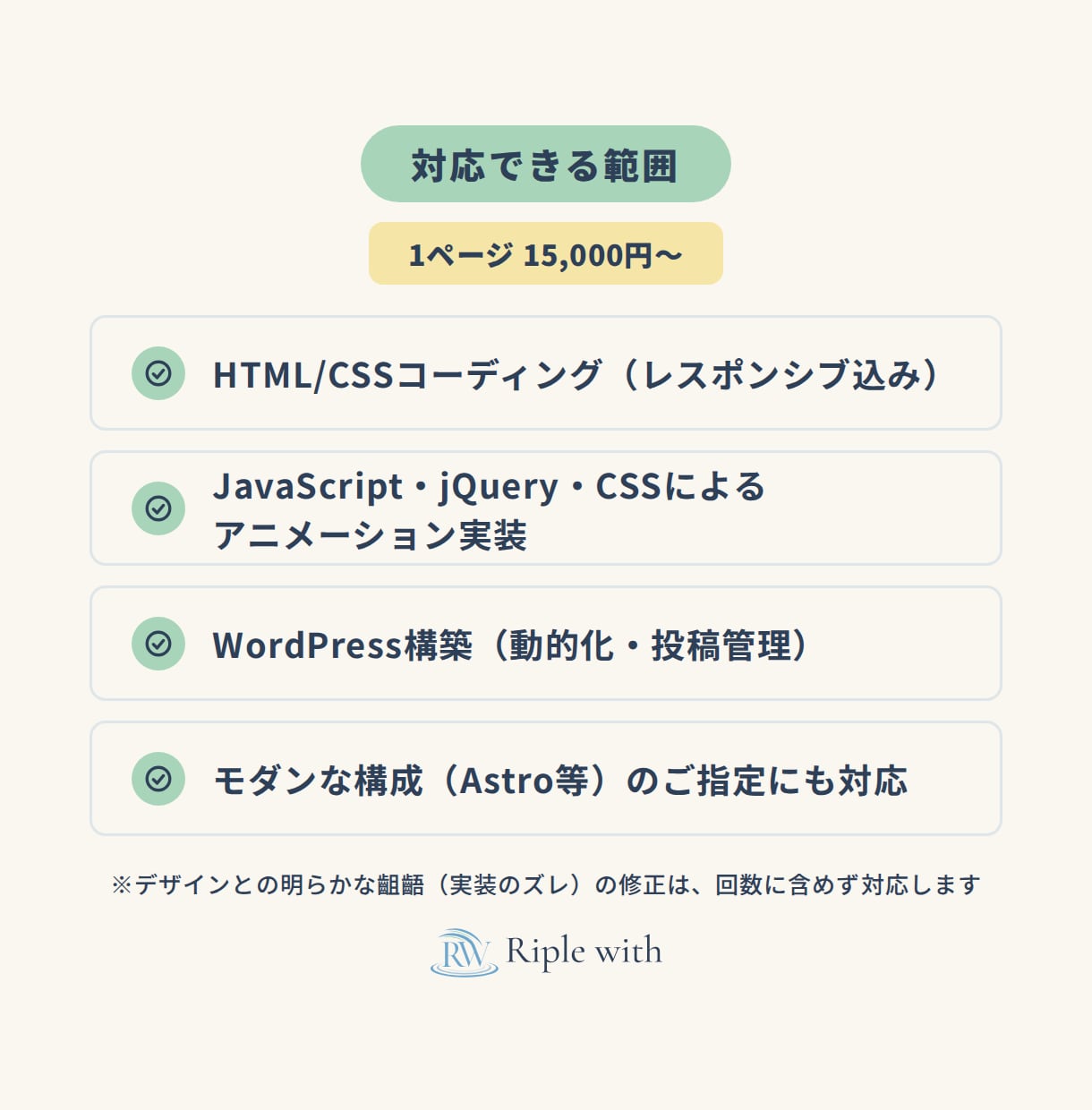 デザインを忠実に再現し、質の高い実装をいたします デザイナー・制作会社様へ｜レスポンシブ込み イメージ2