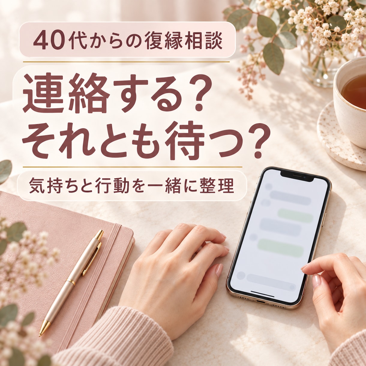 復縁したい40代女性の次の一歩を一緒に整えます 相手の気持ちを占い、復縁に向けた行動まで具体化 イメージ1