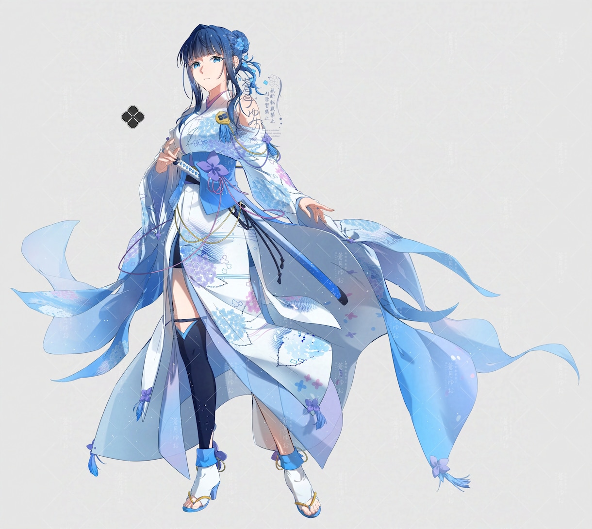 和風な一枚絵、アイコン、サムネ、キャラデザ描きます 綺麗、儚さのある絵に仕上げます イメージ9