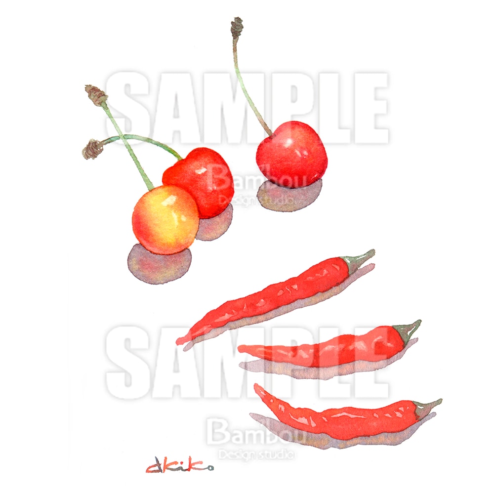 商用利用OK! 水彩【野菜・果物】イラスト描きます 挿絵に最適!季節の野菜や果物などを温かみのある水彩で描きます イメージ4