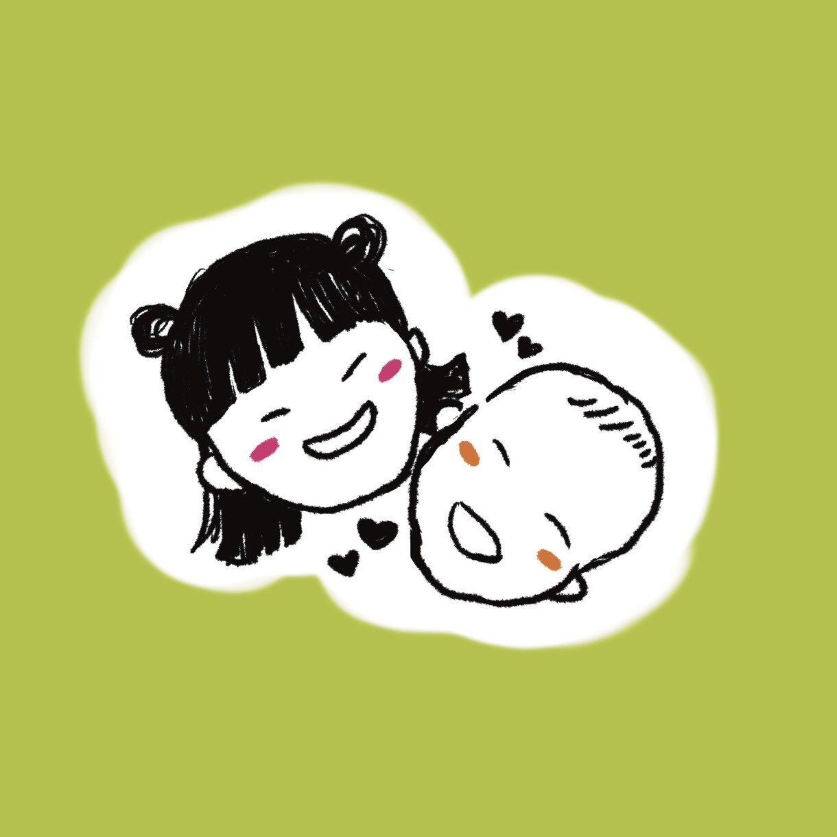 赤ちゃんの似顔絵描きます SNS向けのゆるふわ似顔絵を描きます！セットなら大人もOK イメージ10