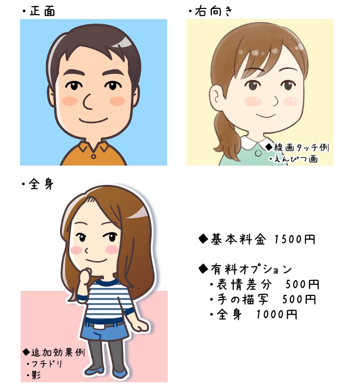 シンプルでかわいい似顔絵描きます SNSアイコンや名刺等、様々な用途でご使用いただけます イメージ2