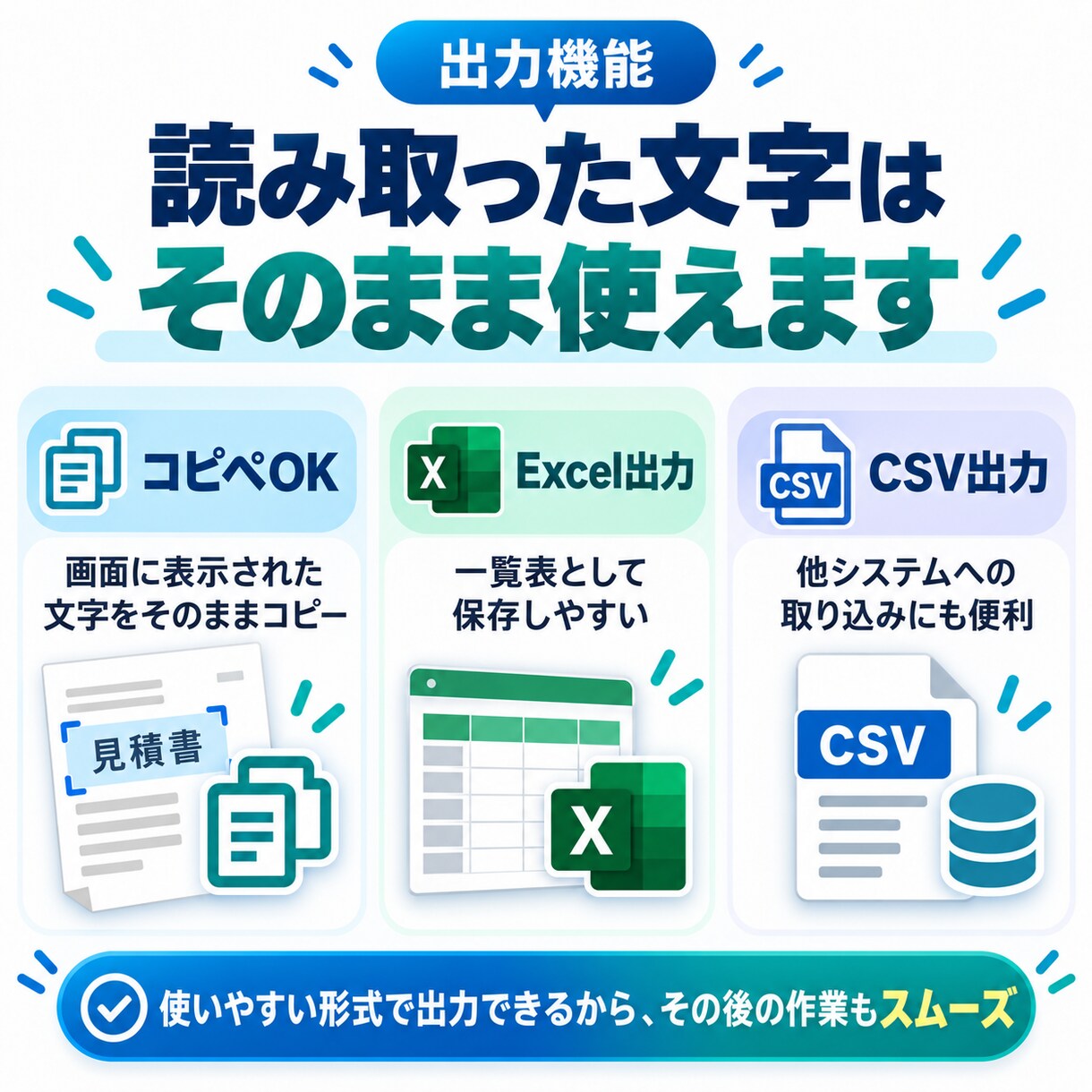 紙書類を文字起こし・Excel化します 領収書・勤怠表をスキャンだけ！コピーやExcel出力が可能 イメージ6