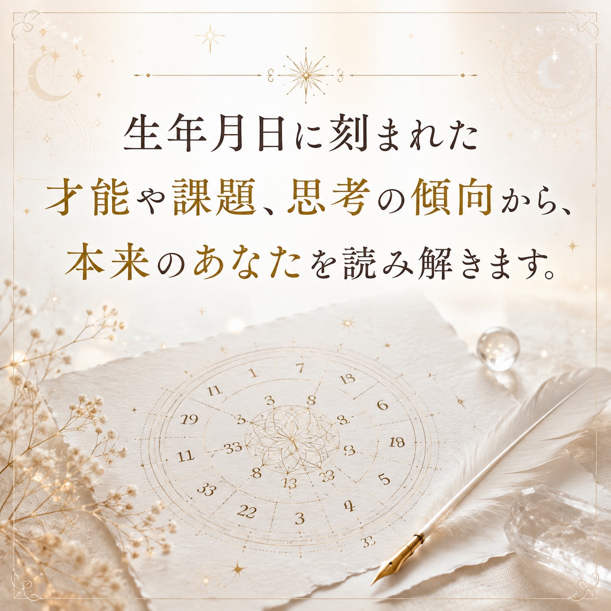魂の鑑定　あなたの人生の地図作成します 生まれてきた使命、適職、家族、思い癖、恋愛傾向などなど イメージ1