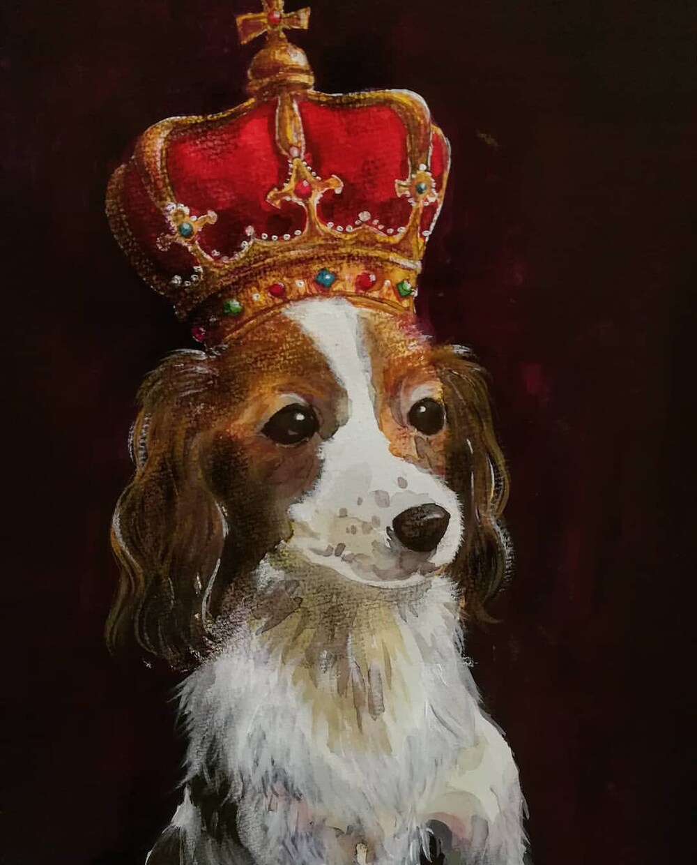 ペット、動物を絵本挿し絵のイラスト風に手描きします 手描きの水彩画、アクリル画のイラスト原画をお探しの方へ イメージ9