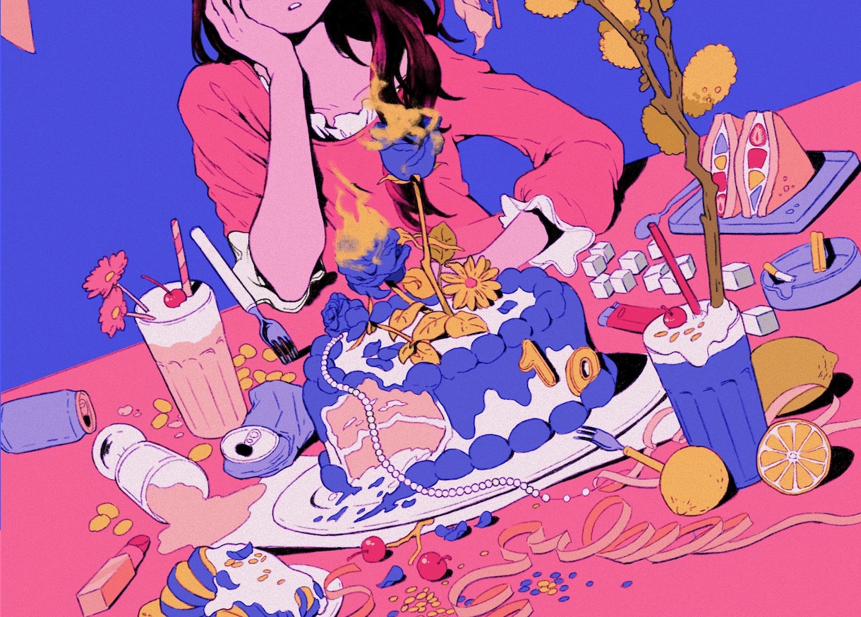 ローファイな女の子と植物のイラスト描きます 小説雑誌の扉絵経験あり。イマドキの人に響くローファイイラスト イメージ10