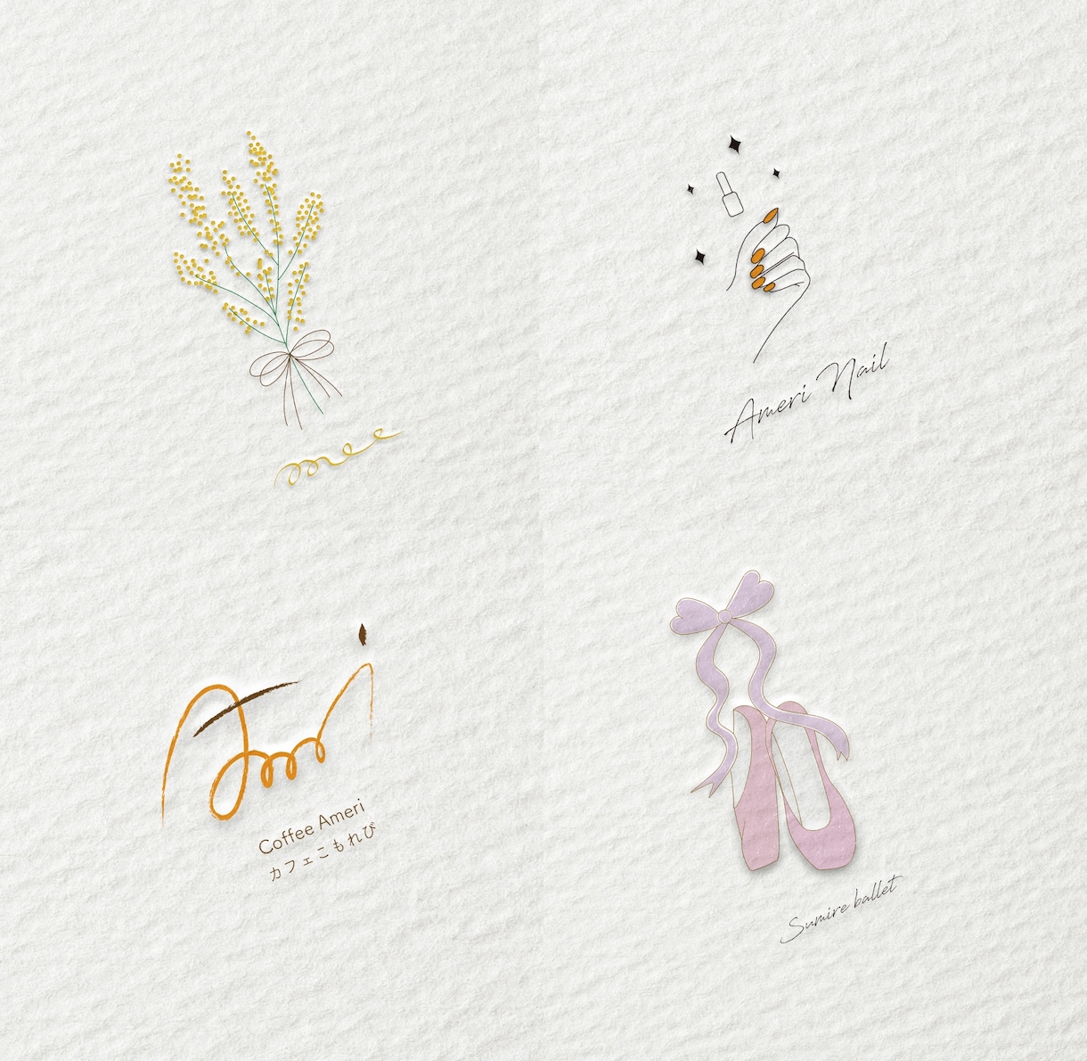 ニュアンス感＊手書きの文字/イラストロゴを描きます お洒落で温かみのある＊筆記体の手書き文字/イラストロゴ イメージ1