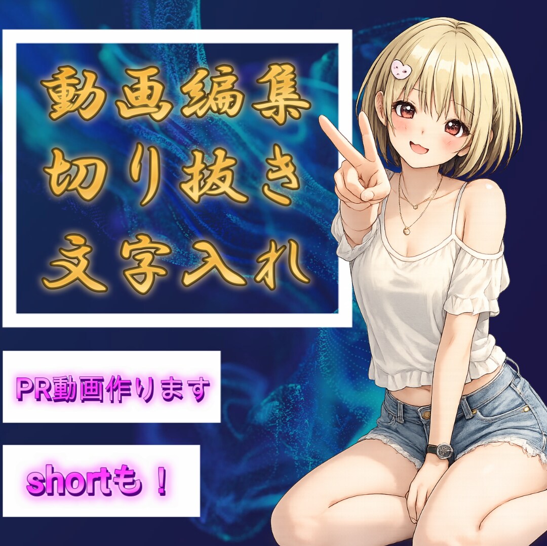 初心者VTuber向け動画編集します 音ハメ？文字入れ？派手な演出？お任せください！ イメージ1