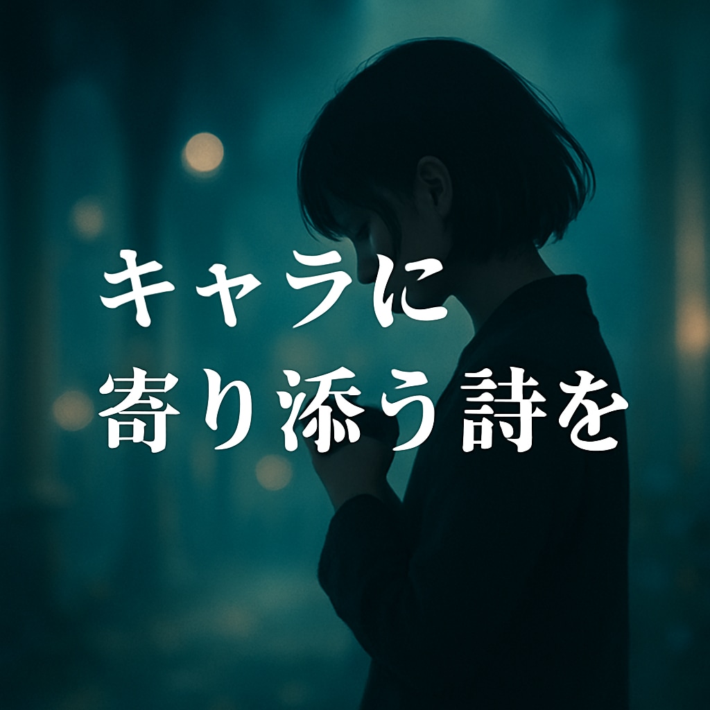 創作キャラや推しの心情を詩にします 創作や物語に寄り添う詩を、言葉で残します イメージ1