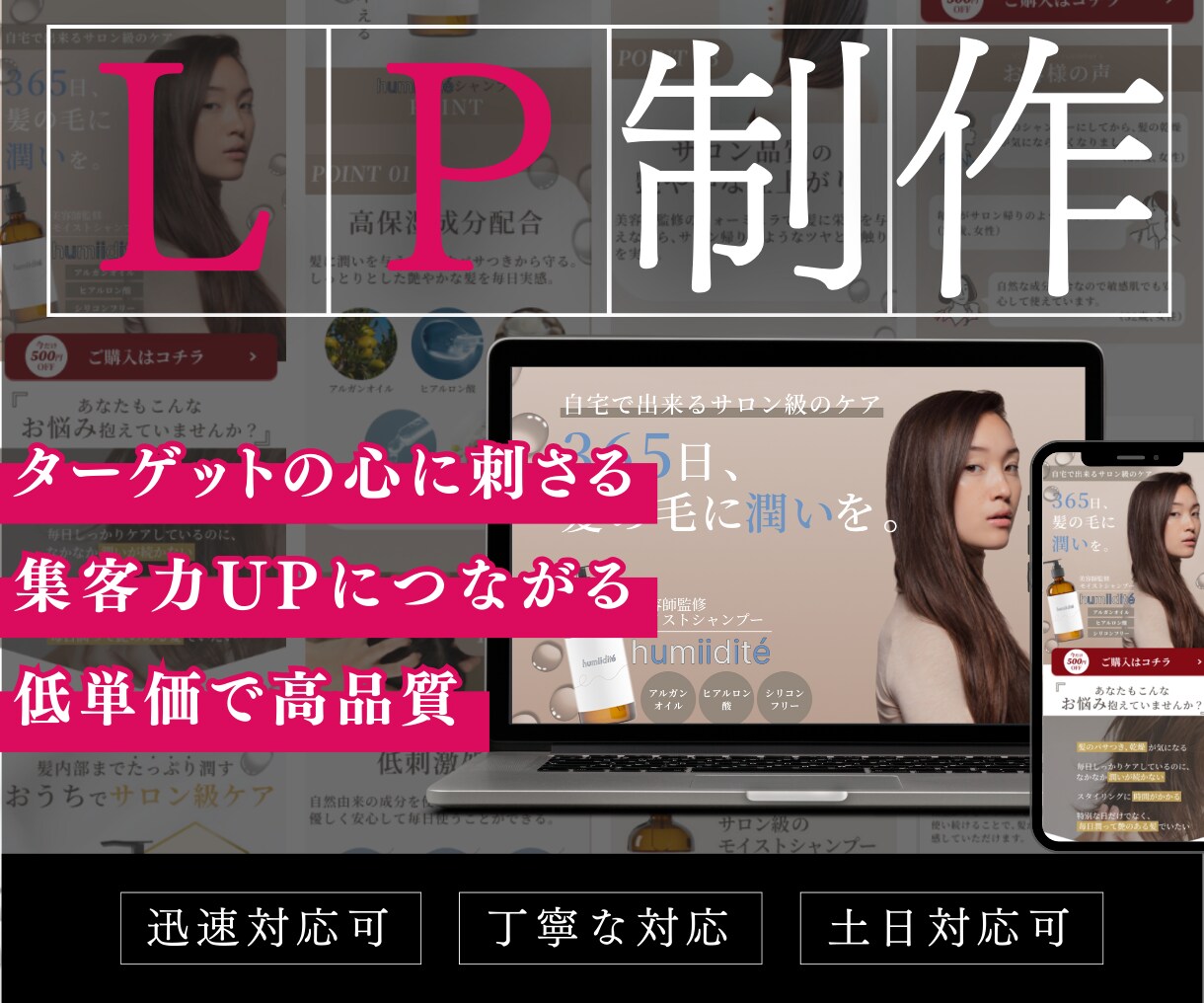 ターゲットの心にしっかり刺さるLPを制作します 集客UPにつながるLPを低価格で制作します イメージ1