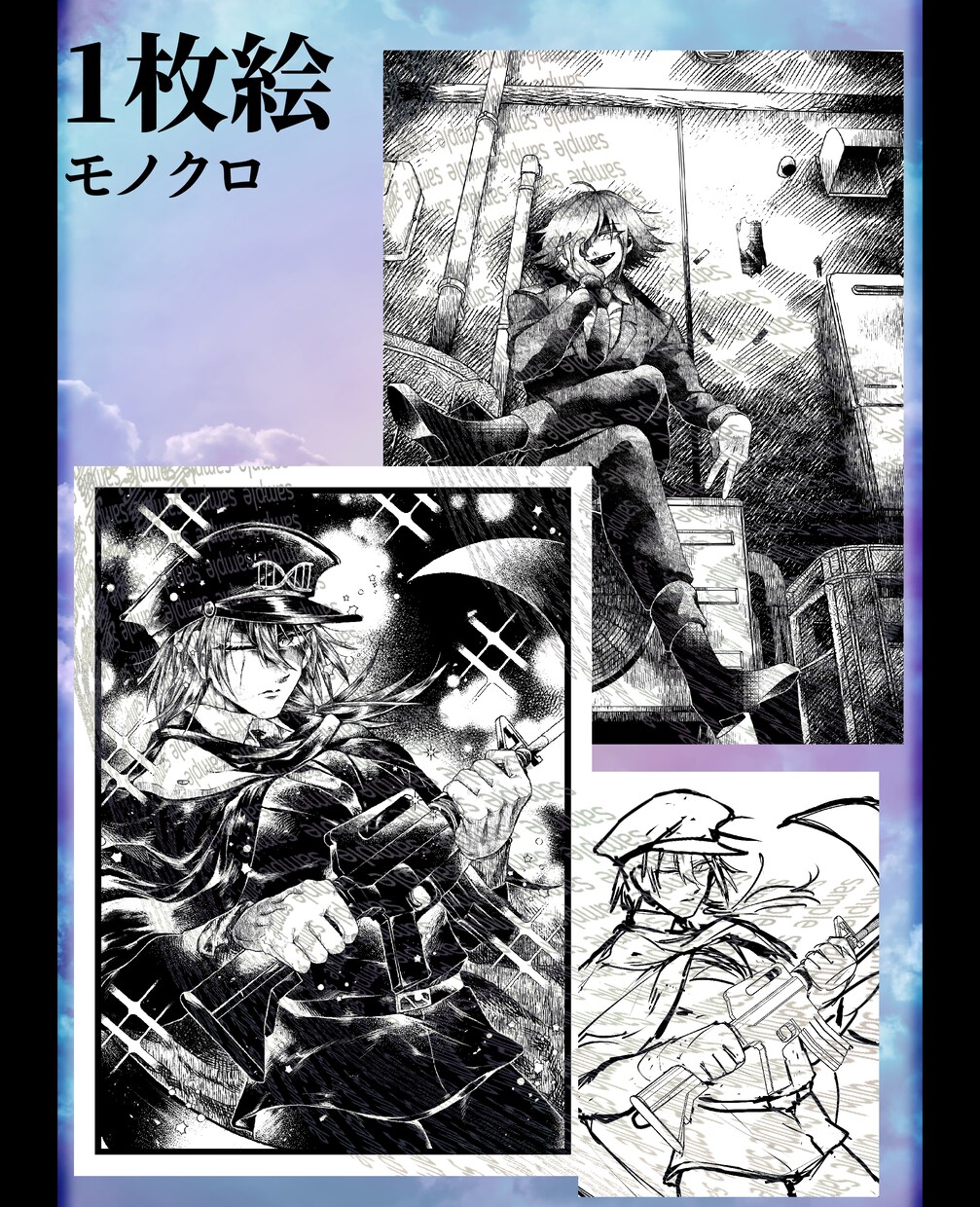 キャラクターの1枚絵描きます キャラクターのNG無し！老若男女動物問わず依頼OKです！ イメージ3