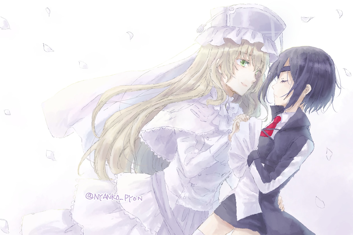 百合割！女性2人以上のイラスト描きます 女性2人以上のイラストを他出品サービスよりお得に描きます。 イメージ3