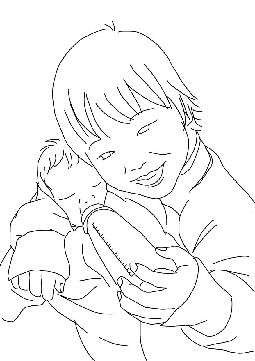 線画でシンプルお洒落に描きます お子様やカップルの写真、好きな物をシンプルに描きます。 イメージ2