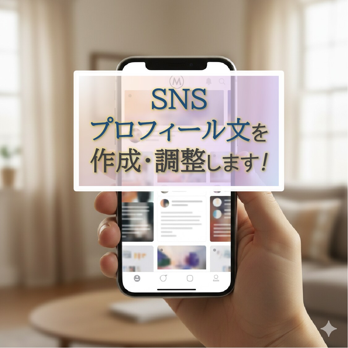 SNSプロフィール文を作成・調整します 伝えたい印象に合わせて整えます イメージ1