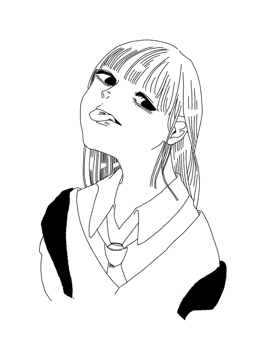 y2k風　雰囲気イラスト描きます y2kなどの線画イラストエモくてかわいくてセクシーなイラスト イメージ2