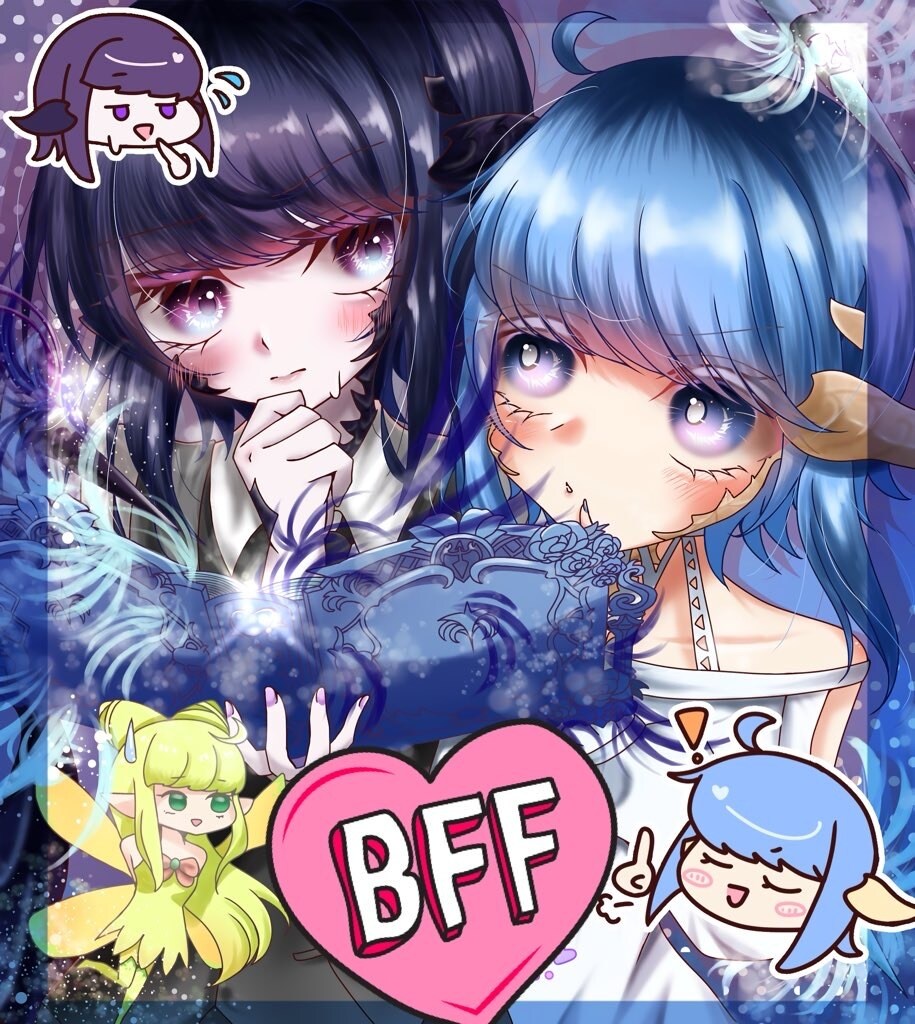 可愛い女の子のイラスト作成します キラキラでかわいいSNS映えする女の子を描きます！ イメージ4