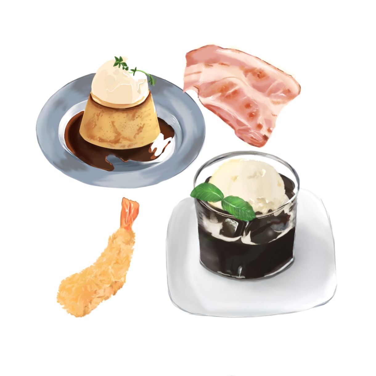 料理のPOP作成！リアルな質感で描きます カタログやチラシ用の食べ物のイラストを制作します イメージ1